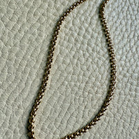 Vintage 9k Gold Rolo Link Chain Necklace - 18.8 inch length