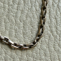 REDUCED! Antique Longuard Oval Belcher Chain in Pale Yellow 7k gold - 20 inch necklace length