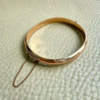 1962 Vintage Finnish 14k Gold Hinged Bangle Bracelet – 7 Inch Interior Circumference