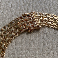 1968 Triple row star link bracelet in 18k gold - 7.25 inch length