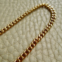 Vintage 18k Gold Curb Link Watch Chain Necklace with oversized Bolt Clasp – 16.75" Length