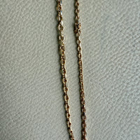 RARE Midcentury Era 14k gold Graduated Biker Link Necklace Signed Edvin Einar & C Larsen - 17.8 inch length