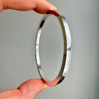 1965 Signed Solid Silver Circular Bangle, 31 grams - 7.8 inch interior circumference