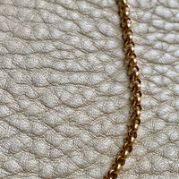 18k gold pea link necklace by Balestra - Vintage Italian - 23.75 inch length