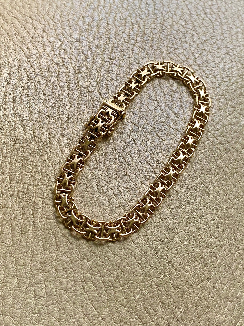 1962 Star link with bars - Bracelet in 18k gold - 7.25 inch length