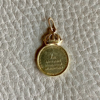 18k gold Swedish medal for “Zealous and Devoted Service of the Realm” pendant