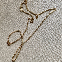 Vintage Spiral Link Chain Necklace in 18k Gold - 22.5 Inch Length