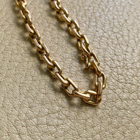Swedish 18k gold anchor link bracelet 4.4mm width - 8.5 inch length