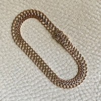 1956 Swedish vintage Herringbone bracelet in 18k gold - 7.8 inch length