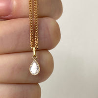 Petite 18k gold crystal pendant or charm