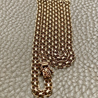 Long 18k gold vintage necklace - Slinky x-link by Tore Clareus - 24 inch length