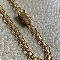1970 Vintage 18k gold slim x-link bracelet - 7.5 inch length