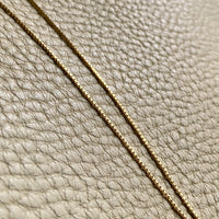 Vintage box link gold chain necklace - 15.25 inches of 18k gold