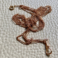 Swedish Antique Longuard Chain as Double Length Necklace in 18k gold - 21 inch length