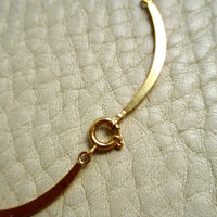 Vintage Swedish Scalloped Link Necklace Choker 18k Gold – 15.5 Inch Length
