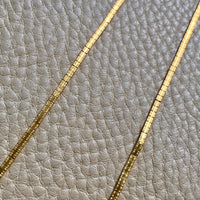 Vintage Omega Link Necklace in 18k Gold- Made in Trissino Italy, 1960s era - 16.5 inch length