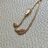 Vintage 18k gold curb bracelet - 7.2 inch length