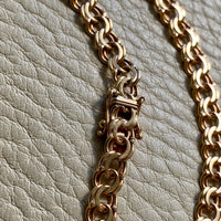 Vintage 1968 Double link solid 18k gold bracelet - 7.5 inch length