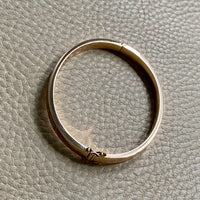 1940s era Modernist Swedish 18k Gold Hinged Bangle - maker Stigbert - 6.8 inch