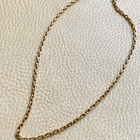 Vintage Danish Chunky Biker Link Chain Necklace in 14k Gold - 18.9 Inch length