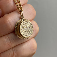 Vintage 14k Gold and Enamel Articulated Happy Birthday Cake - charm or pendant