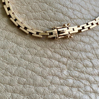 Danish vintage 14k slim brick link bracelet