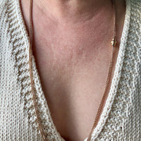 18k gold victorian era rolo link longuard necklace with slider penelopepenelope.com