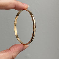 1978 Swedish vintage SOLID 18k gold hinged bangle 18.2g - Size 6 7/8