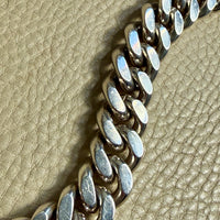 CHONK! 1976 SOLID Weighty 160 gram! Silver Curb Link Bracelet - 6.75 inch interior circumference