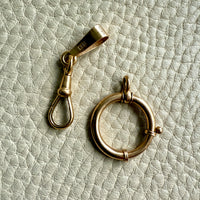 18k Gold Antique Large Bolt Clasp - Excellent for your Pendants/Charms