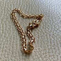 1970 Vintage 18k gold slim x-link bracelet - 7.5 inch length