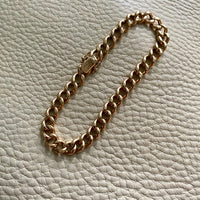 1932 Puffed curb link bracelet in 18k gold - by Gustaf Möllenborg - 8.25inch length