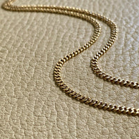 Vintage 18k gold pressed curb link necklace - 17.7 inch length