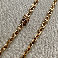 AMAZING 18k gold biker link necklace! - made in Köping, Sweden - 17 inch length
