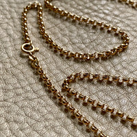 18k gold pea link necklace by Balestra - Vintage Italian - 23.75 inch length