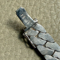 1970s era Chunky Tight Curb Silver Bracelet by Andreas Daub - 7.4 inch length