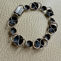 1960 Silver Bubble Link Bracelet by Pinco Forening - 7.3 inch length
