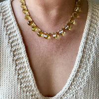 JUICY! Graduated Lemon Quartz and 14k gold necklace - 18 inch length
