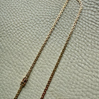 Long 18k Gold Vintage Virola Link Necklace - 21.8 inch length