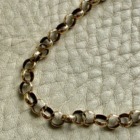 9k gold Antique Rolo Link Chain - 21 inch length