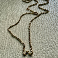 Vintage 9k Gold Rolo Link Chain Necklace - 18.8 inch length