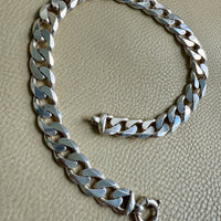 CHUNKY!! Sterling Silver Curb Chain Necklace - 20 inch length