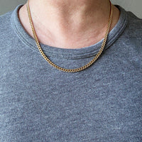 25 gram 18k Gold Chubby Curb Link Chain Necklace - Swedish Vintage - 19.5 inch length