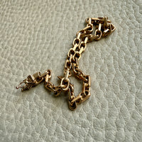 1953 Swedish Vintage 18k Gold Biker Link Bracelet 3.6mm width - 7.3 inch length
