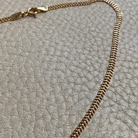 Vintage 18k gold herringbone link necklace - 16.75 inch length