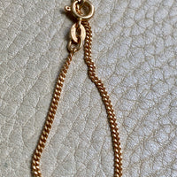 Swedish Vintage Curb Chain Necklace in 18k Gold - 19.8 inch length