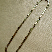 Vintage 14k Gold Smooth Braided Half Round Necklace - 18.5 inch
