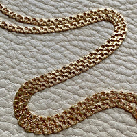 20.5 Inch longer length! Vintage Swedish Double-link necklace - Solid 18k gold