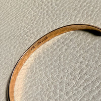1961 Signed Swedish Vintage SOLID 18k gold hinged bangle 25.1g - 7.25 inch oval interior