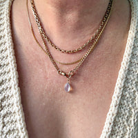 Chunky Vintage Danish 14k Gold Biker Link Chain Necklace – 17.7 Inch Length